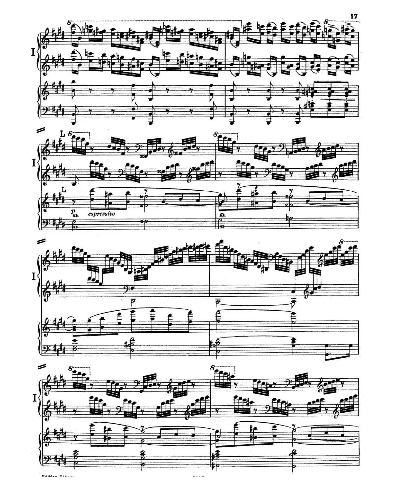 Piano Concerto in E Major Op.59(E大调钢琴协奏曲·双钢琴·第一乐章)