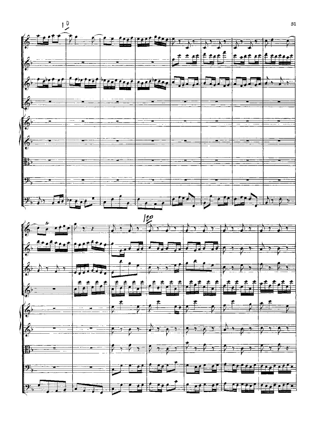 勃兰登堡第二协奏曲（弦乐合奏总谱）