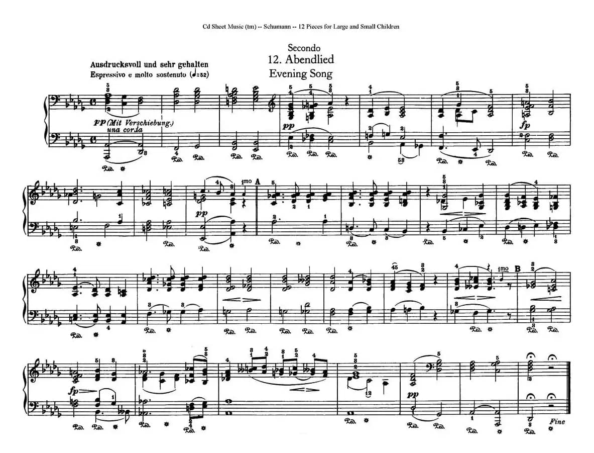 12首为孩子们而作的四手联弹曲 Op.85（四手联弹）（12）