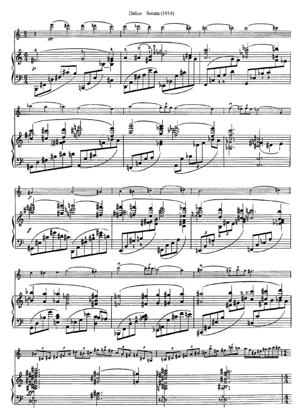 Delius Sonata（小提琴+钢琴伴奏）