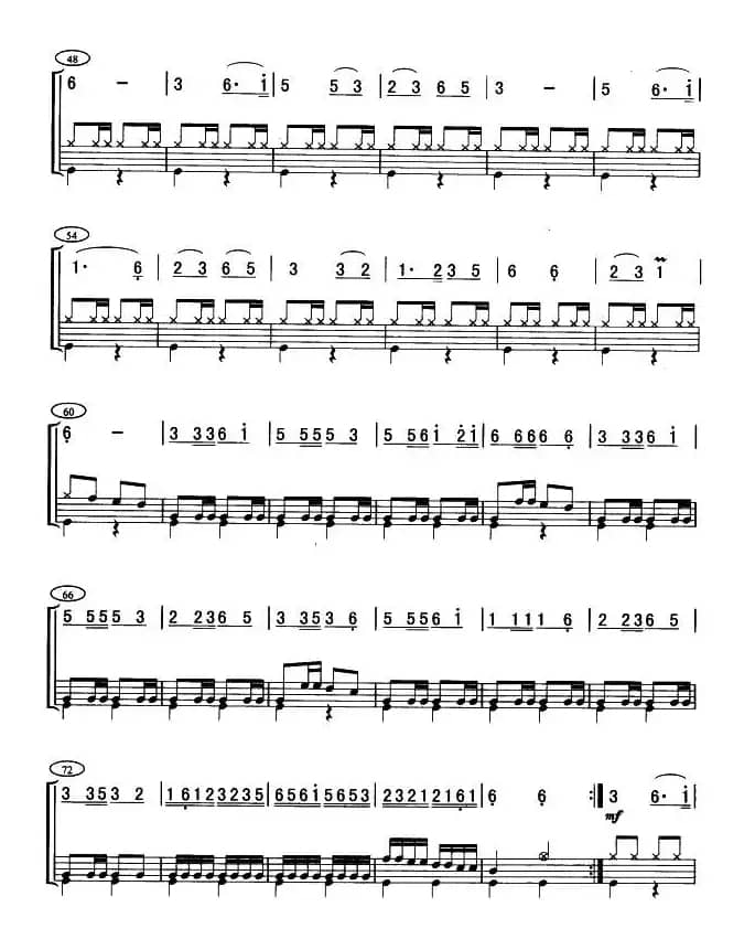 赛马（架子鼓谱）