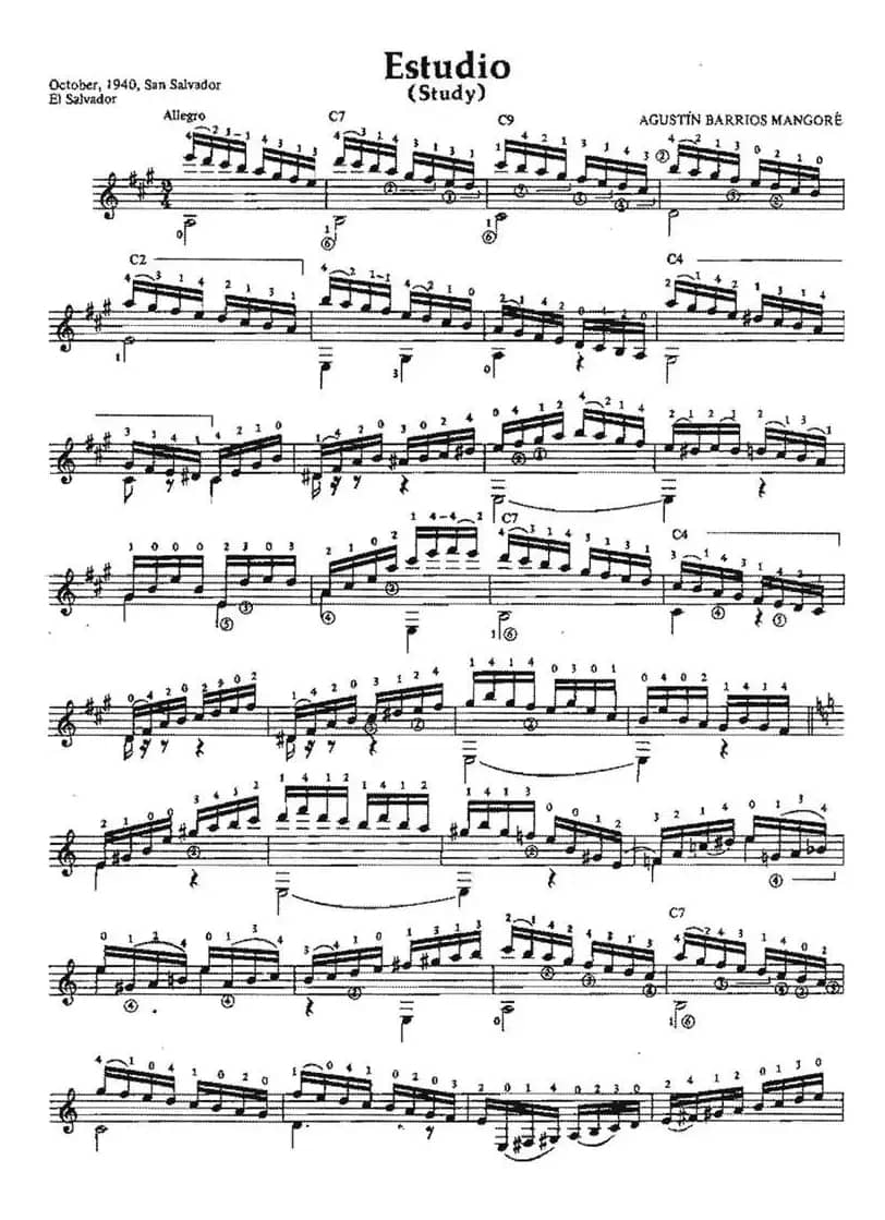 Estudio(古典吉他)