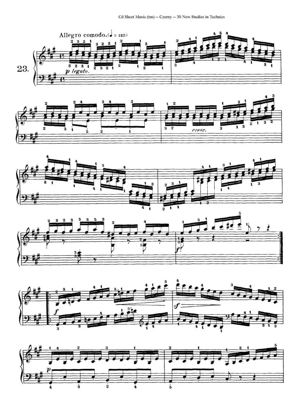 Czerny - 30 New Studies - 23（车尔尼Op849 - 30首练习曲）