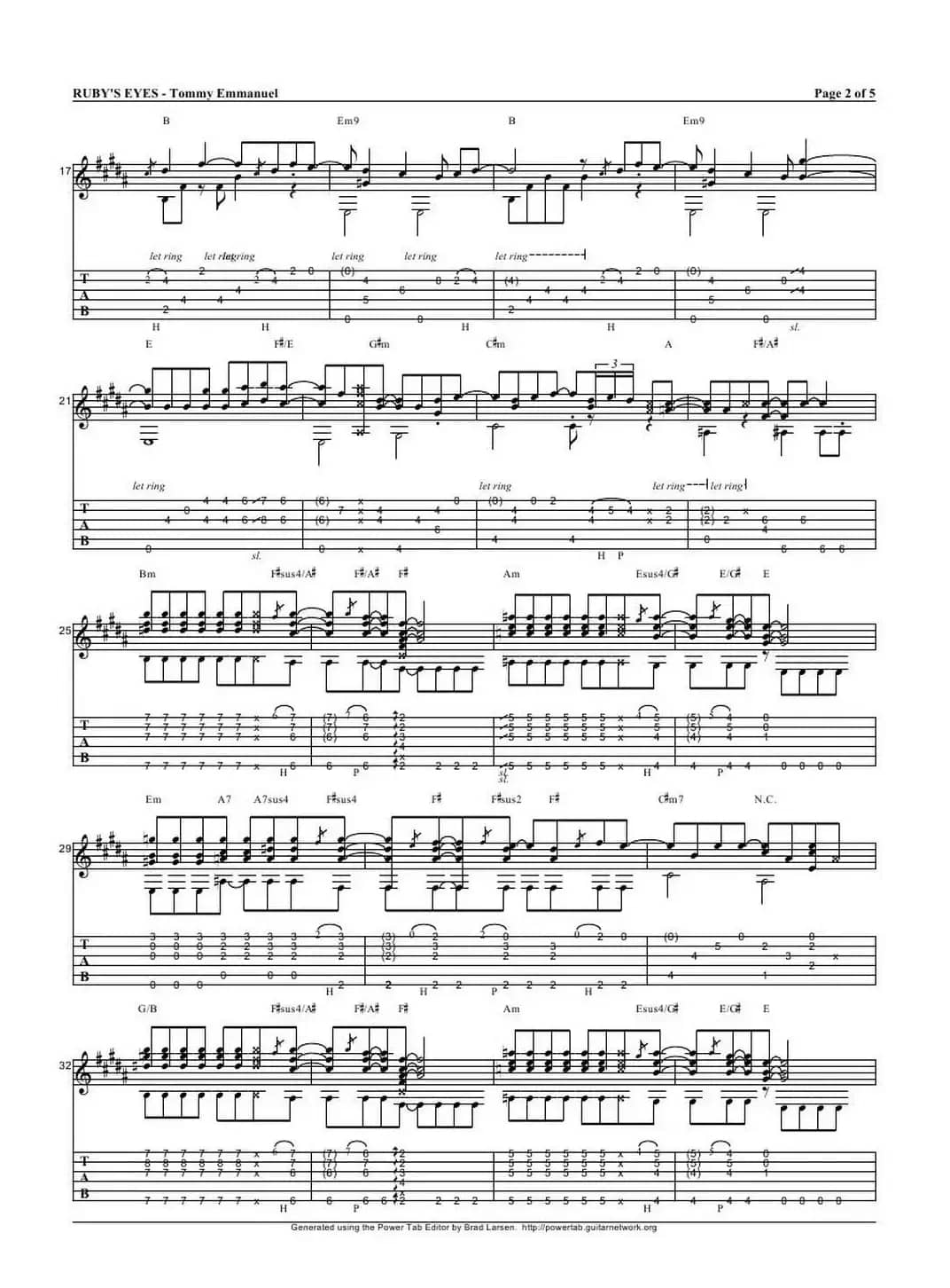 tommy emmanuel： rubys eyes（指弹吉它）