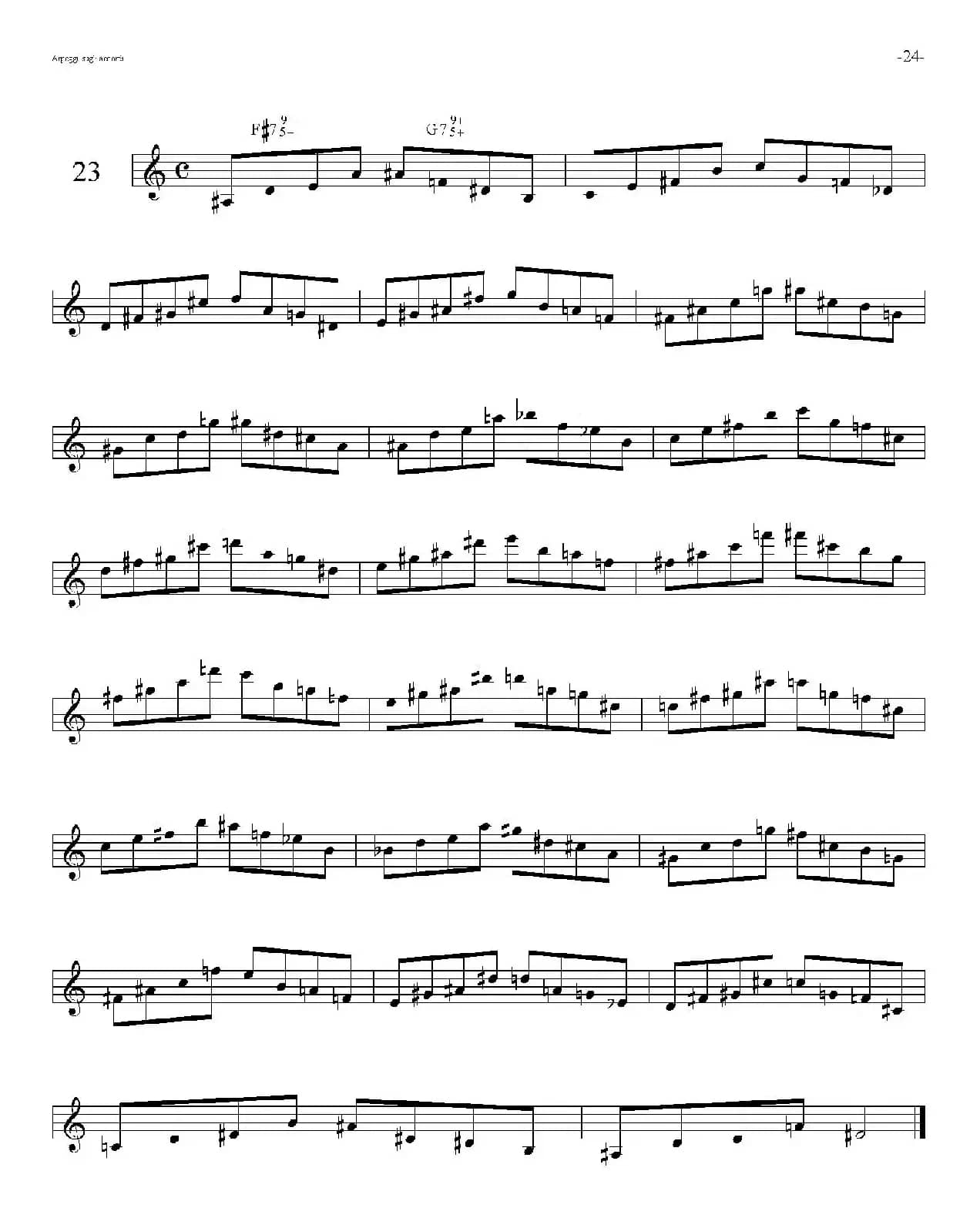 Sax Arpeggi sassofono F（音阶练习（上）21——28）