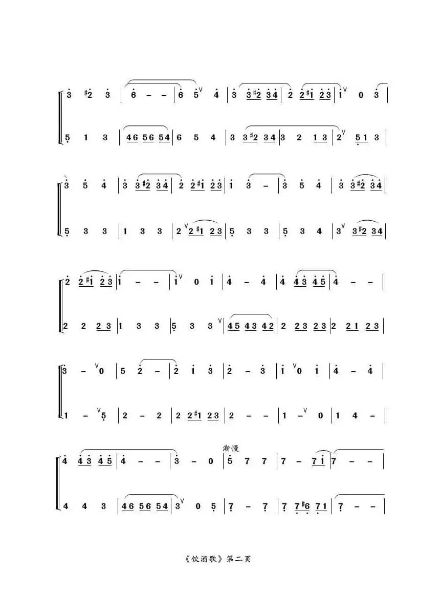 饮酒歌（《茶花女》选段、二重奏）