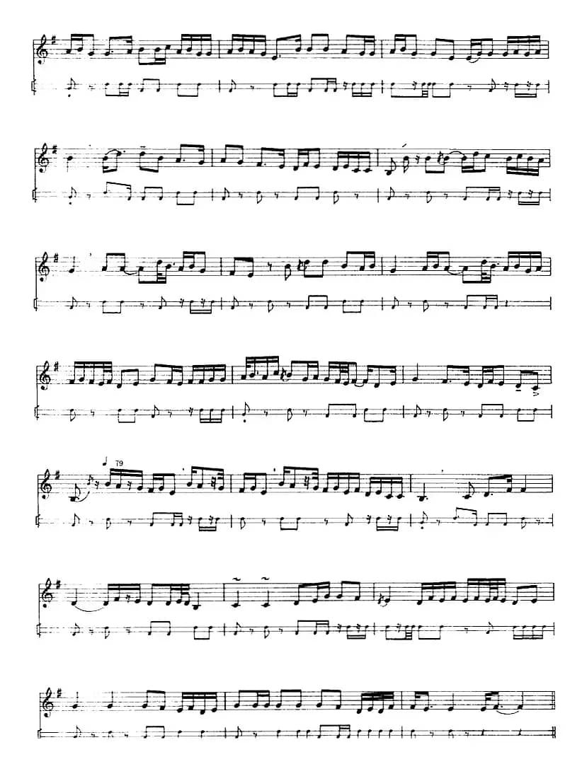 十二木卡姆：Ⅲ 木夏乌热克木卡姆 138——146（主旋律谱）