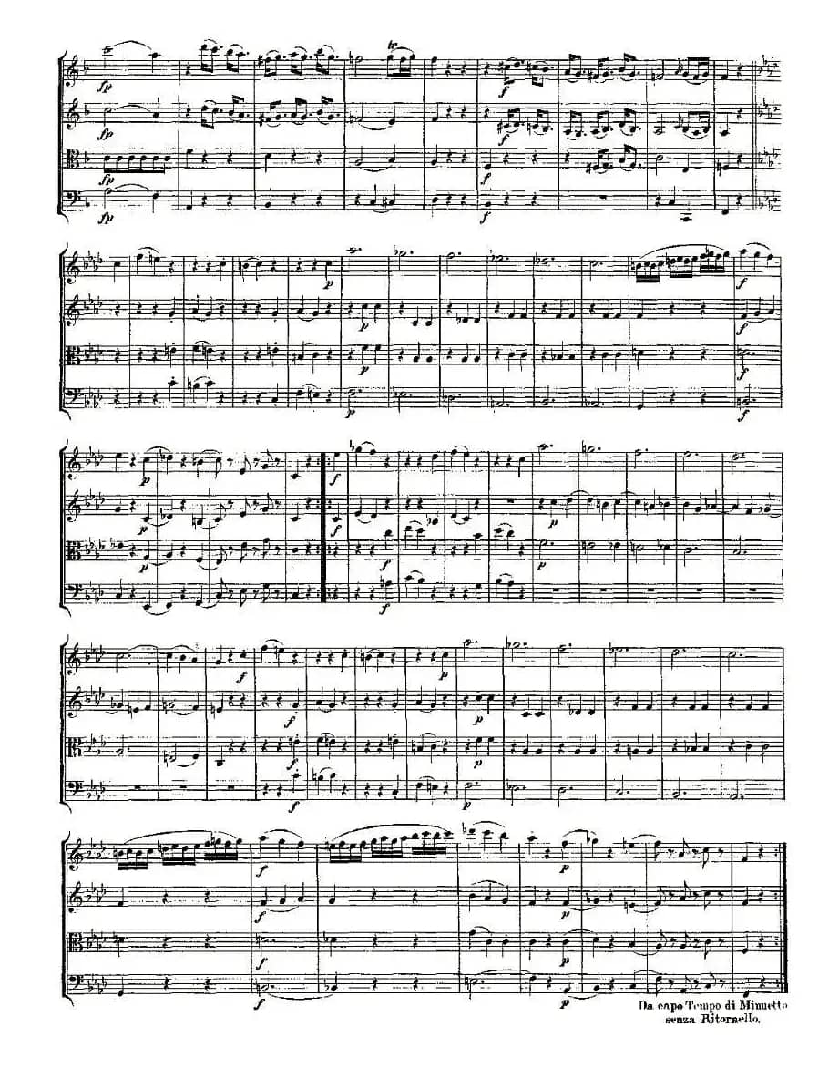 Quartet No. 5 in F Major, K. 158（F大调第五弦乐四重奏）