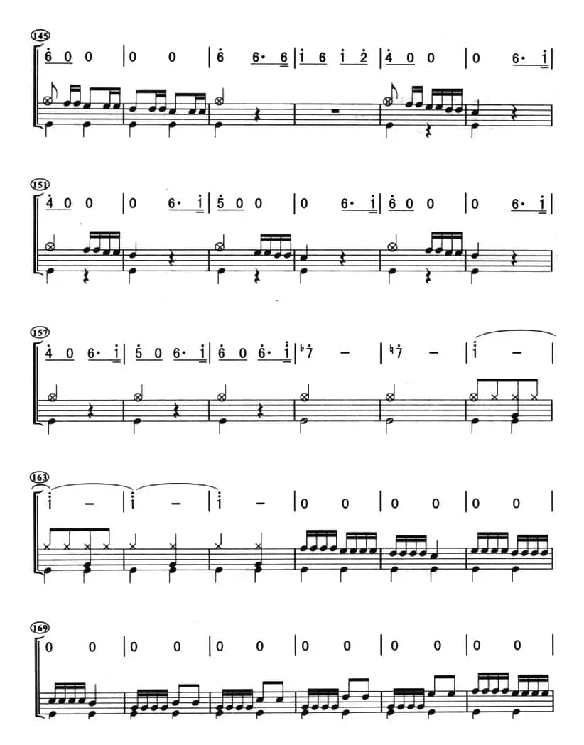 黄河的吼声（架子鼓、主旋律+鼓谱）