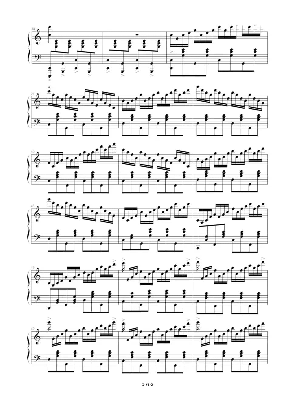 C大调练习曲No.2（琶音和左手跳跃练习）