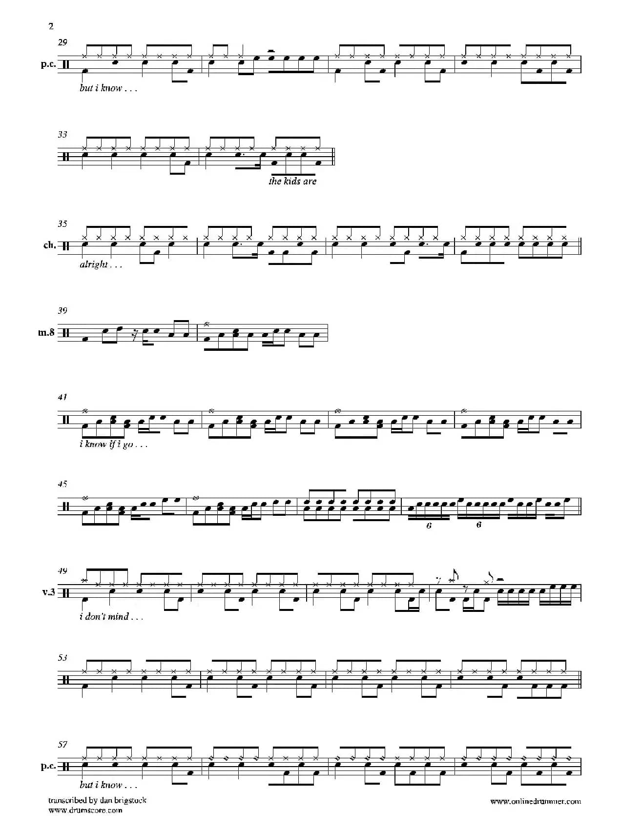 The Kids Are Alright（鼓谱）