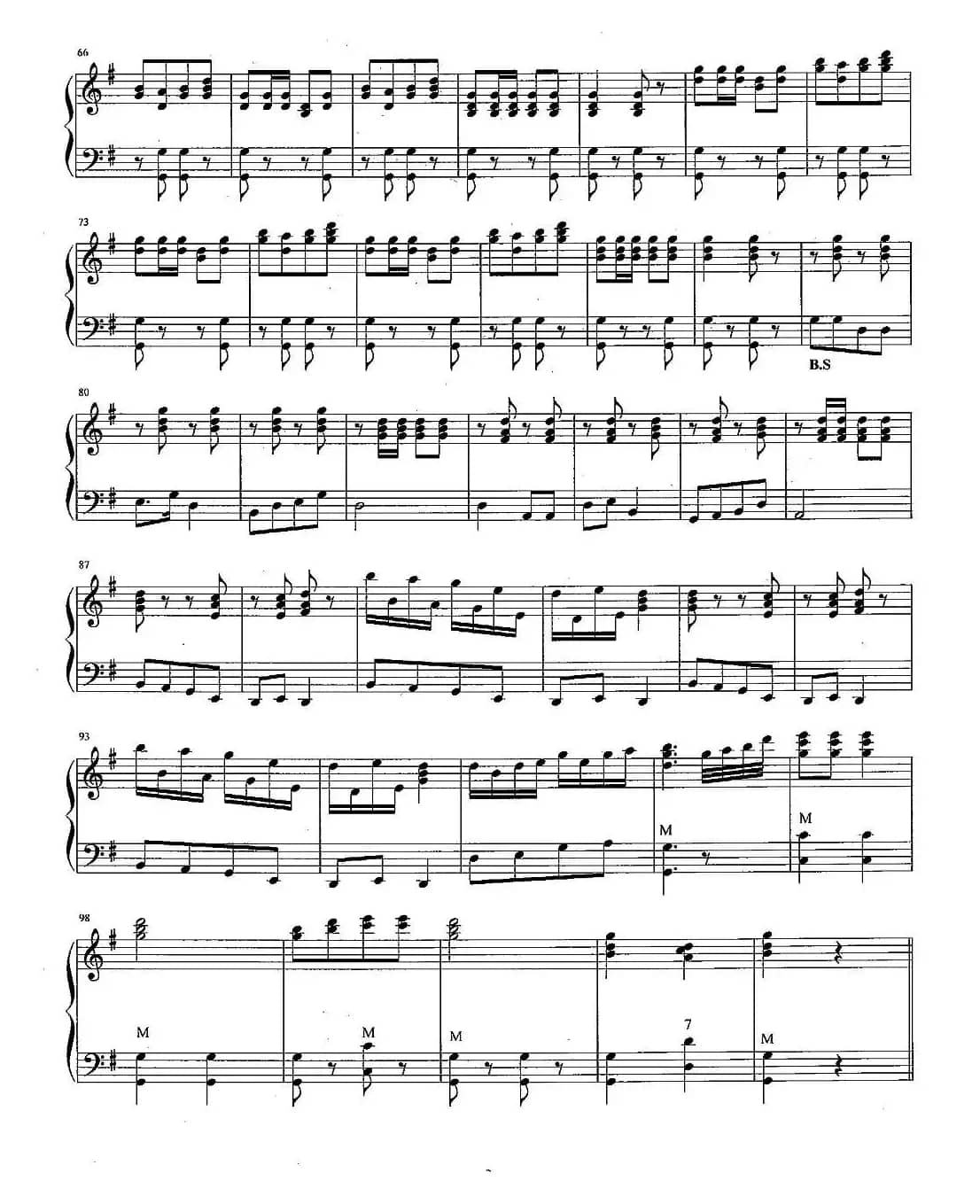 洗衣歌（线谱+简谱）