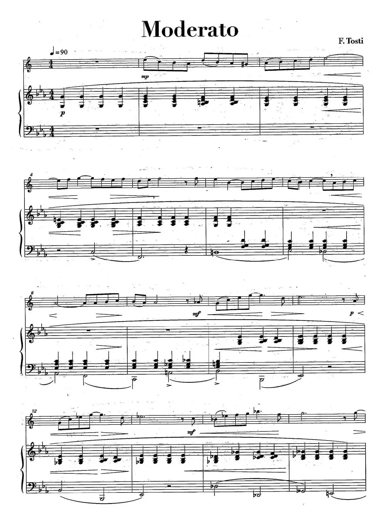 Moderato（中音萨克所+钢琴伴奏、版本一）