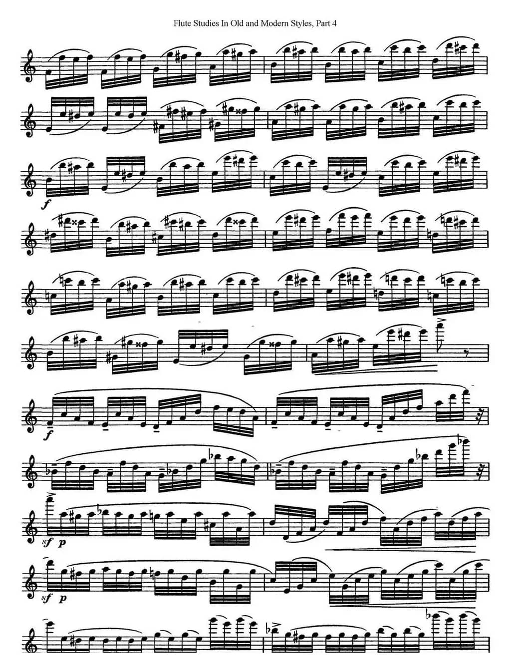 斯勒新老风格长笛练习重奏曲（第四部分）（NO.7）