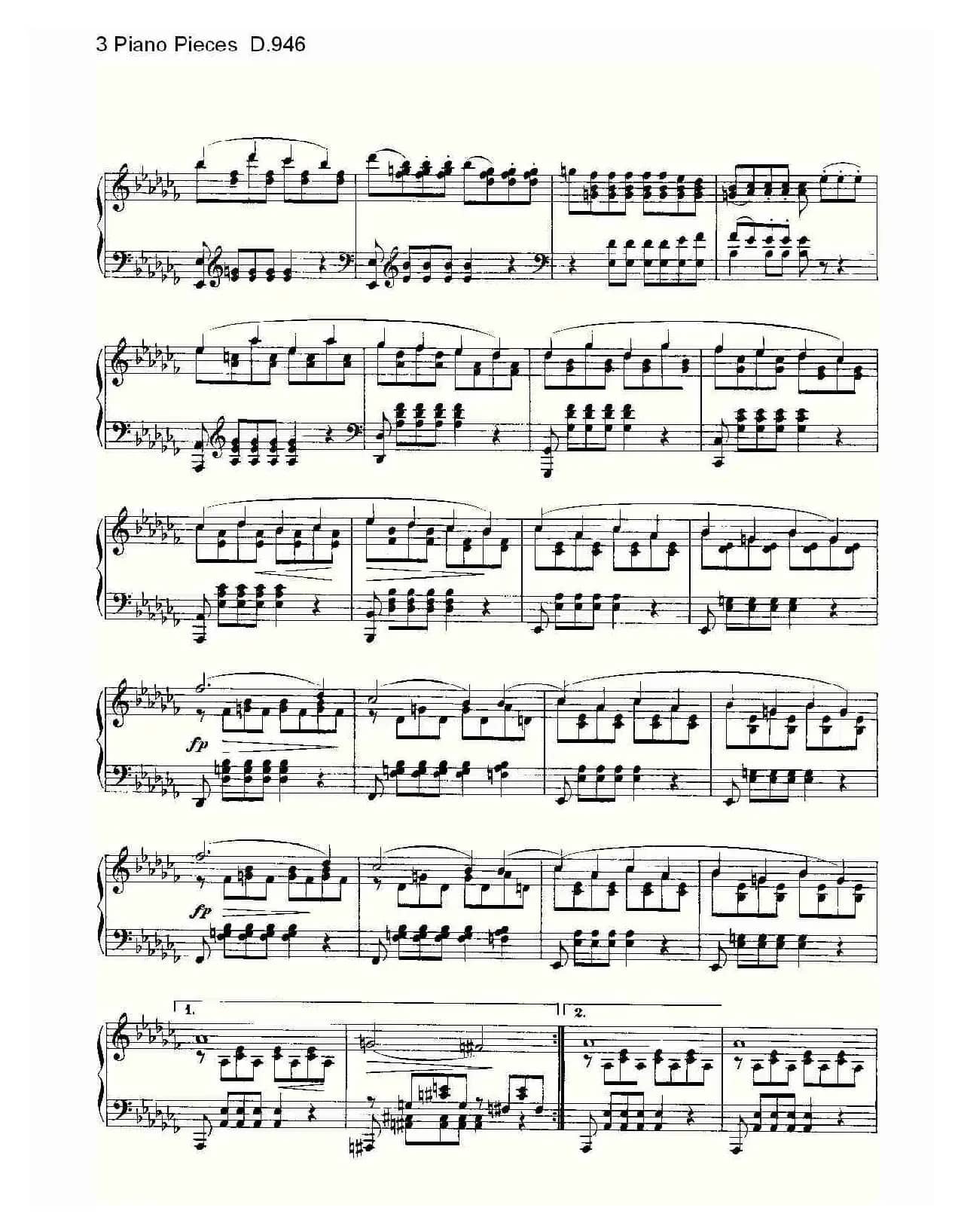 3 Piano Pieces D.946（钢琴三联奏D.946）