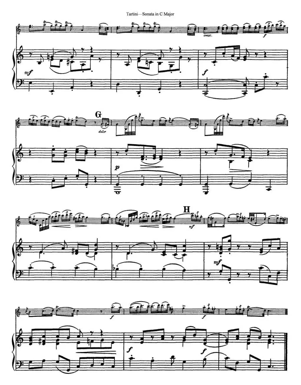 Violin Sonata in C Major（小提琴+钢琴伴奏）