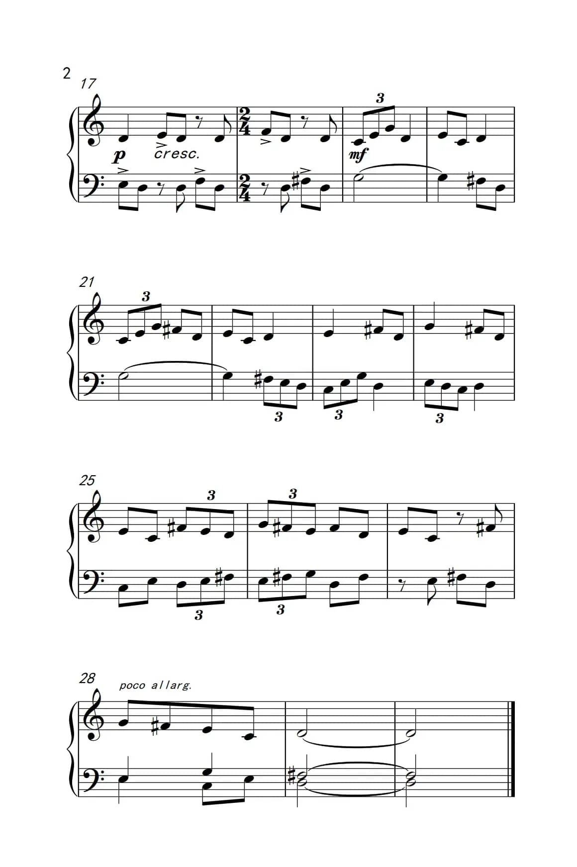 三连音（巴托克 小宇宙 钢琴教程 3）