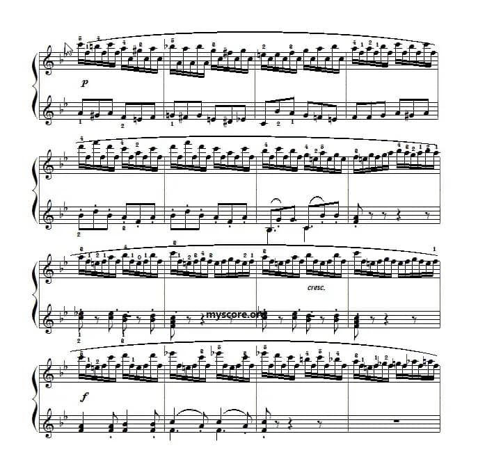 车尔尼（Czerny）849第13首曲谱及练习指导