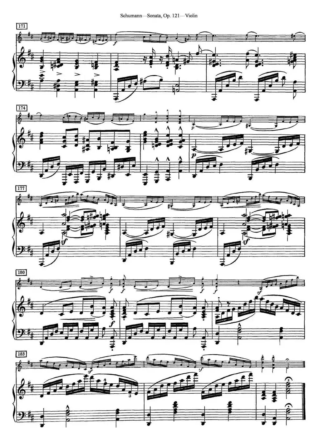 Violin Sonata Op.121（小提琴+钢琴伴奏）