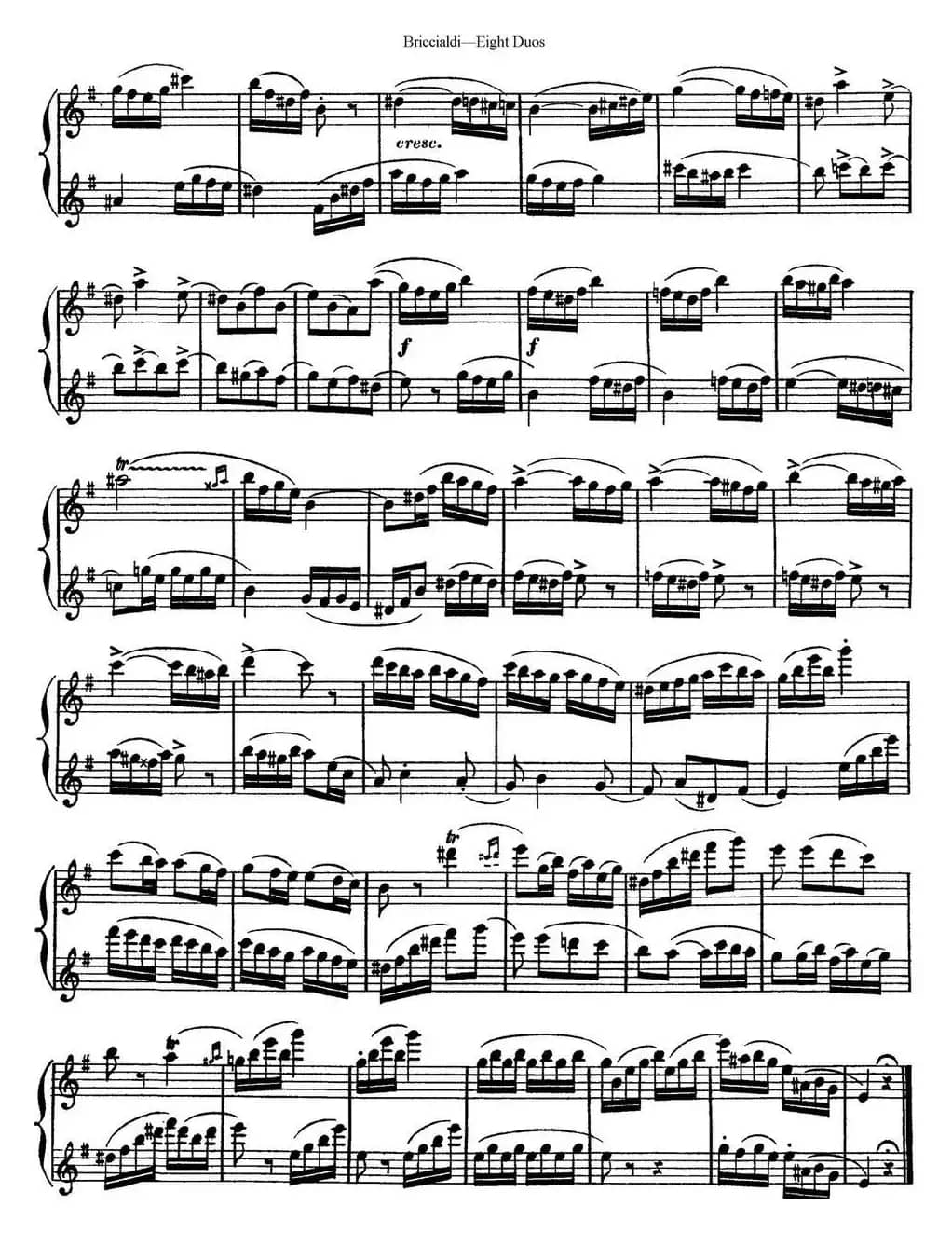 8首博瑞西亚第长笛二重奏（NO.4）