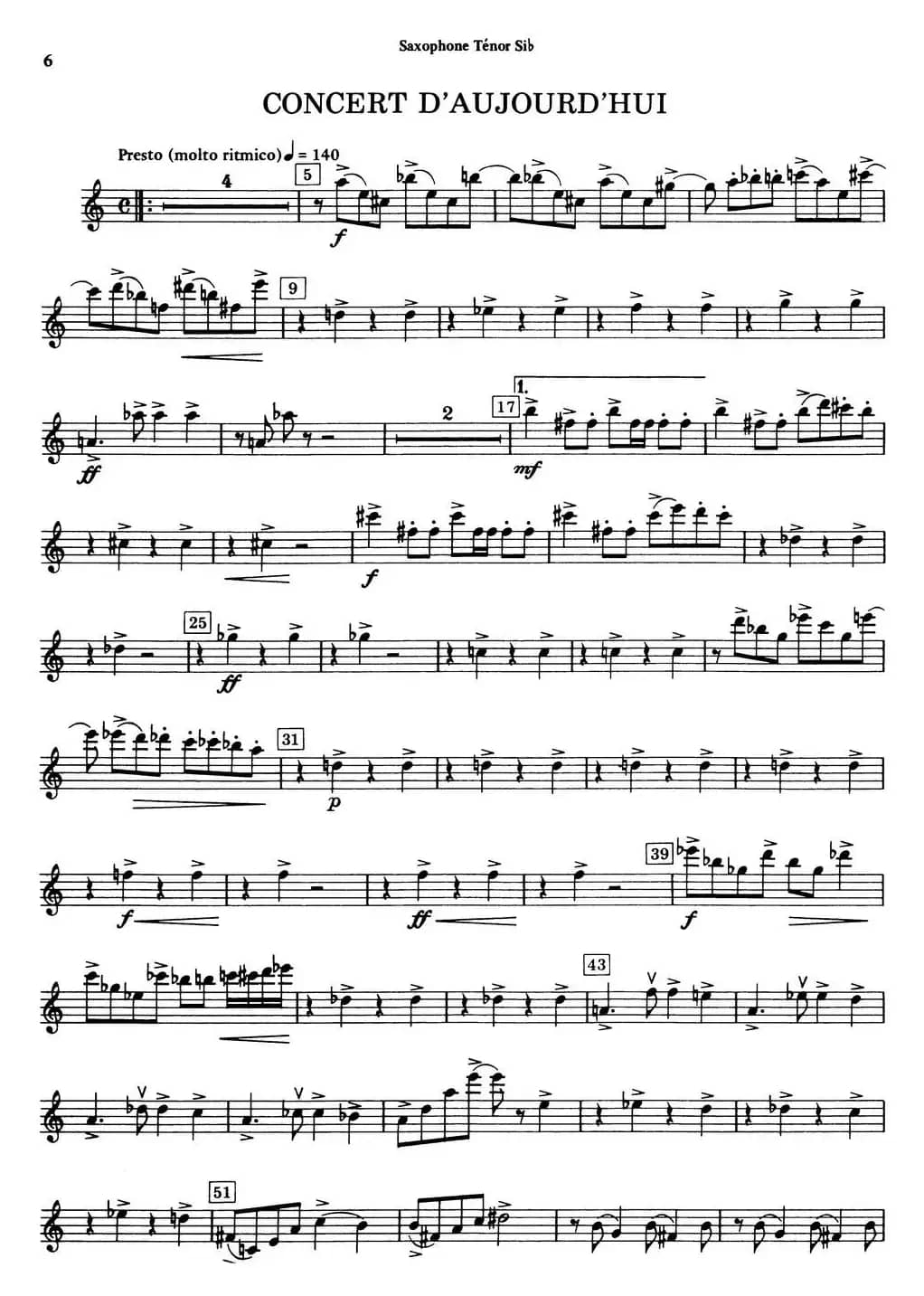 HISTOIRE DU TANGO（四重奏次中音分谱）