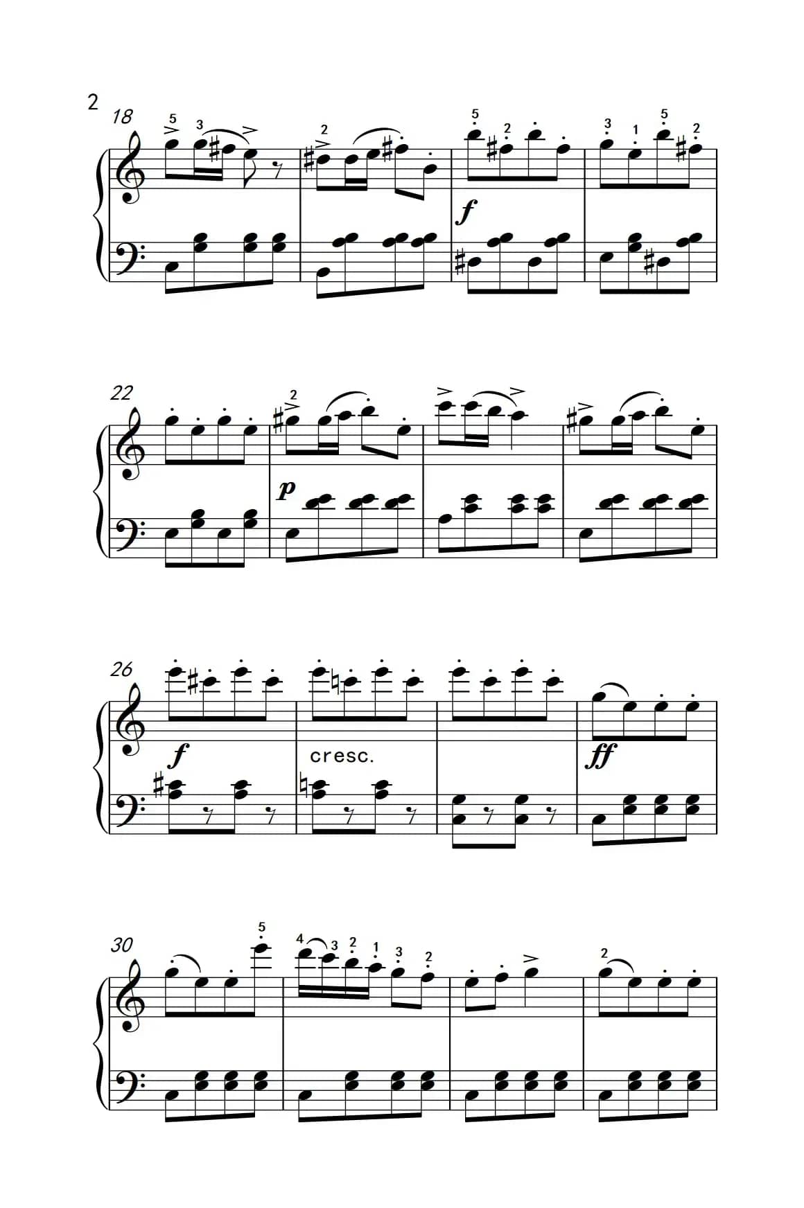 土耳其进行曲（老年大学 钢琴教程 2）