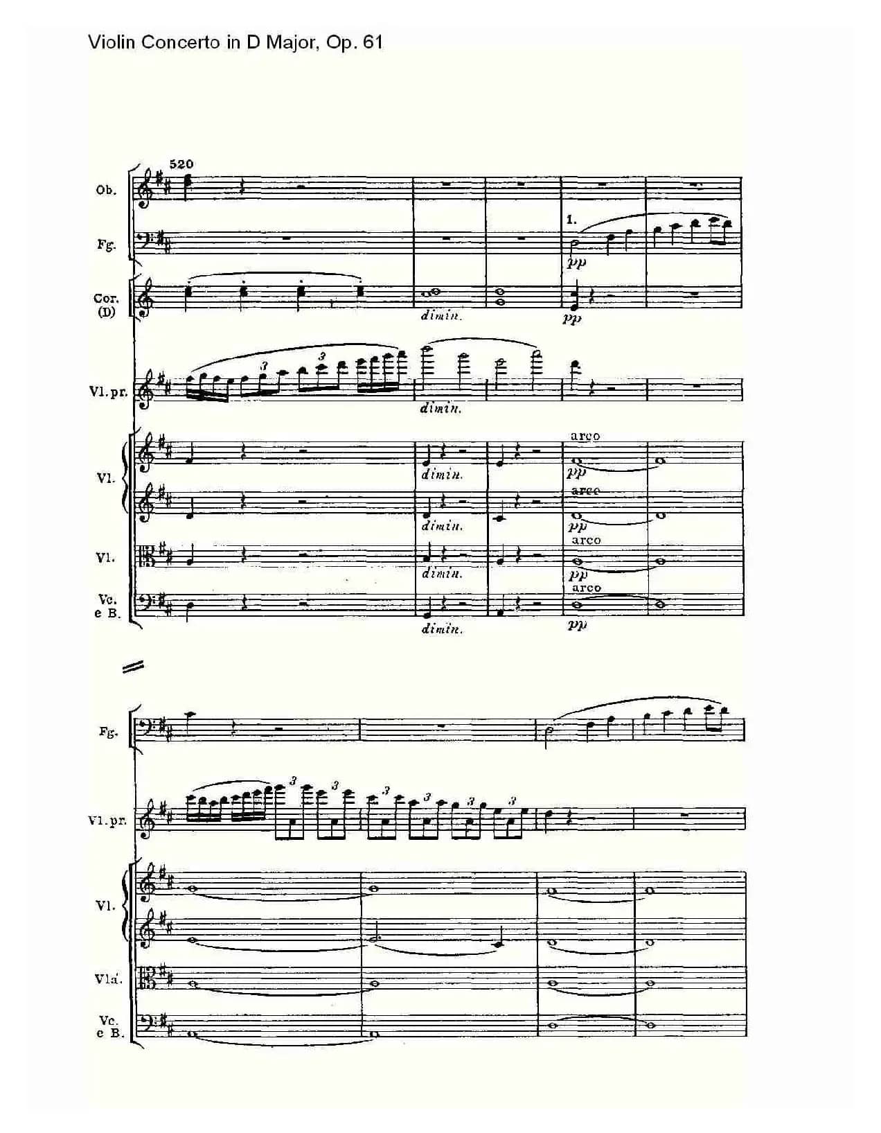 D大调小提琴协奏曲 Op.61第一乐章（二）