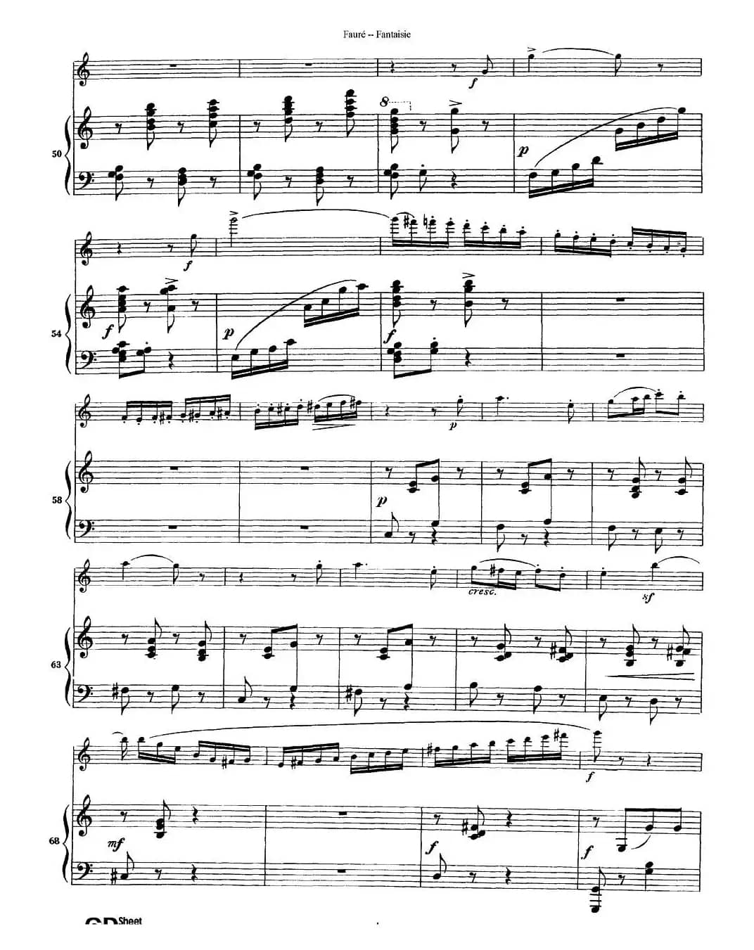 Fantaisie Op.79（幻想曲 作品79号）（长笛+钢琴伴奏）