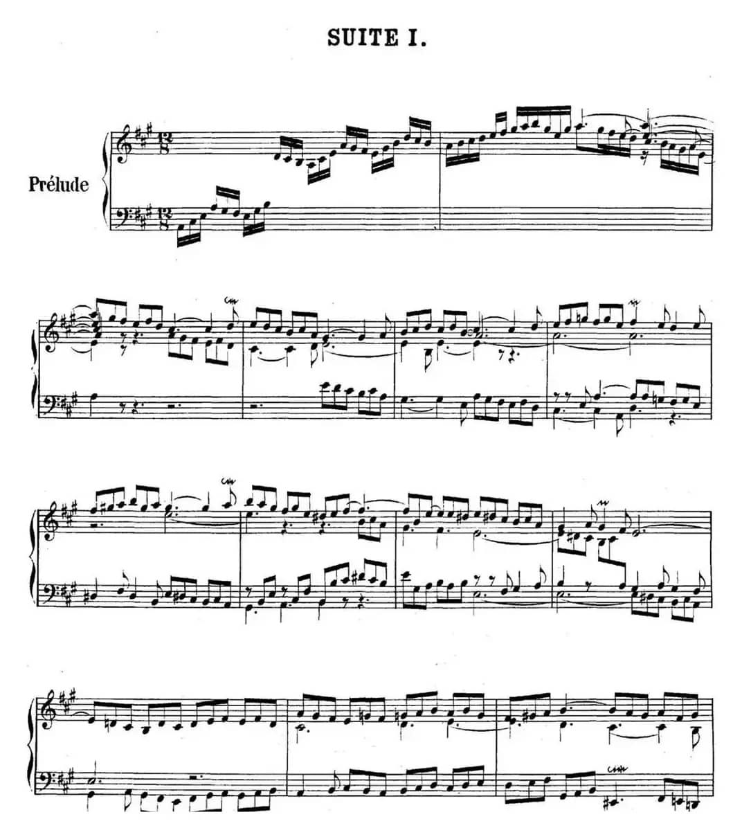 英国组曲No.1 巴赫 A大调 1st Suite BWV 806