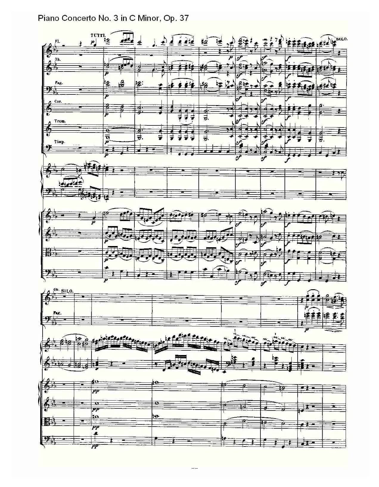 C小调钢琴第三协奏曲 Op.37  第一乐章