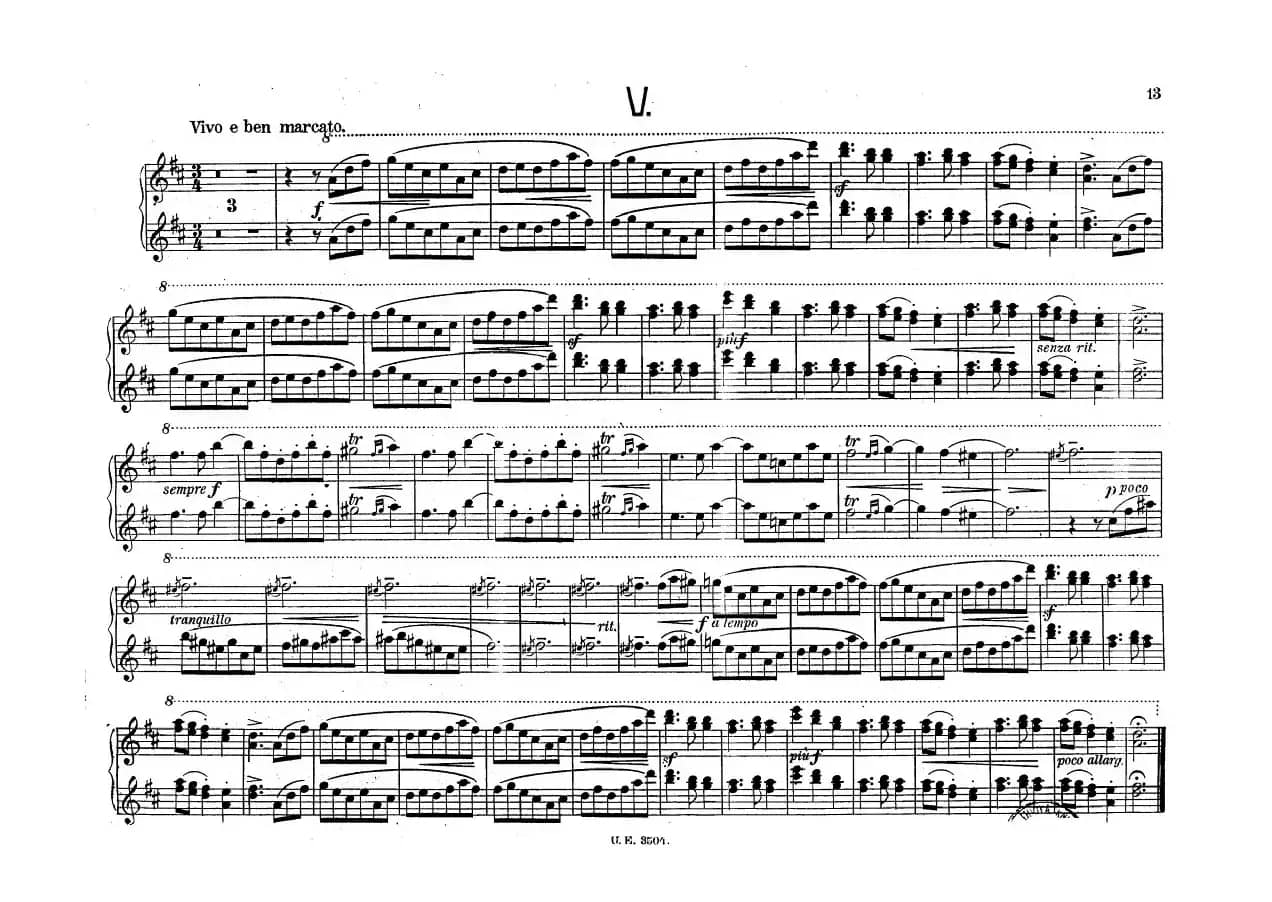 5 Waltzes Op.51-4 Hands（5首圆舞曲-四手联弹）