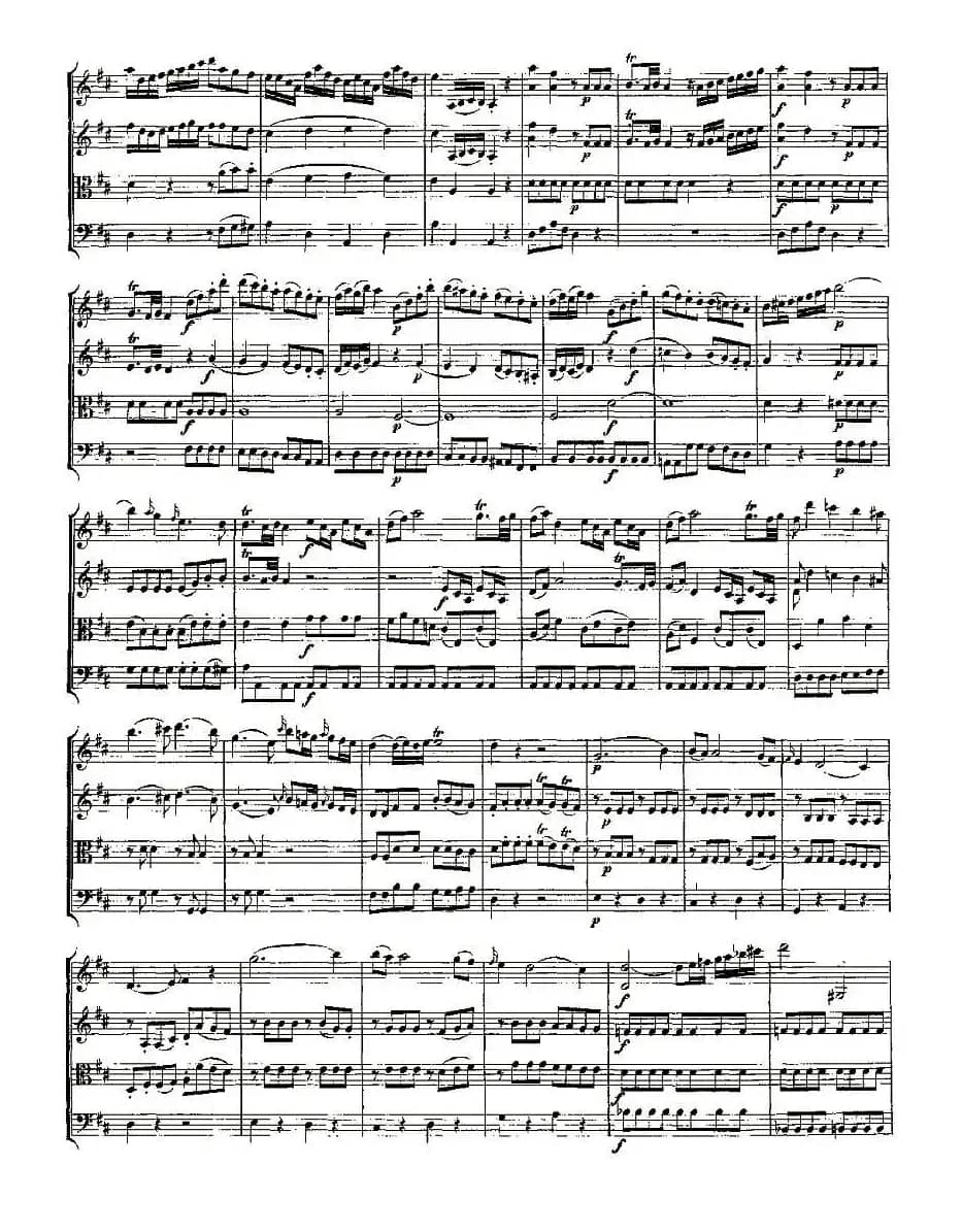 Quartet No. 2 in D Major, K. 155.（D大调第二弦乐四重奏）
