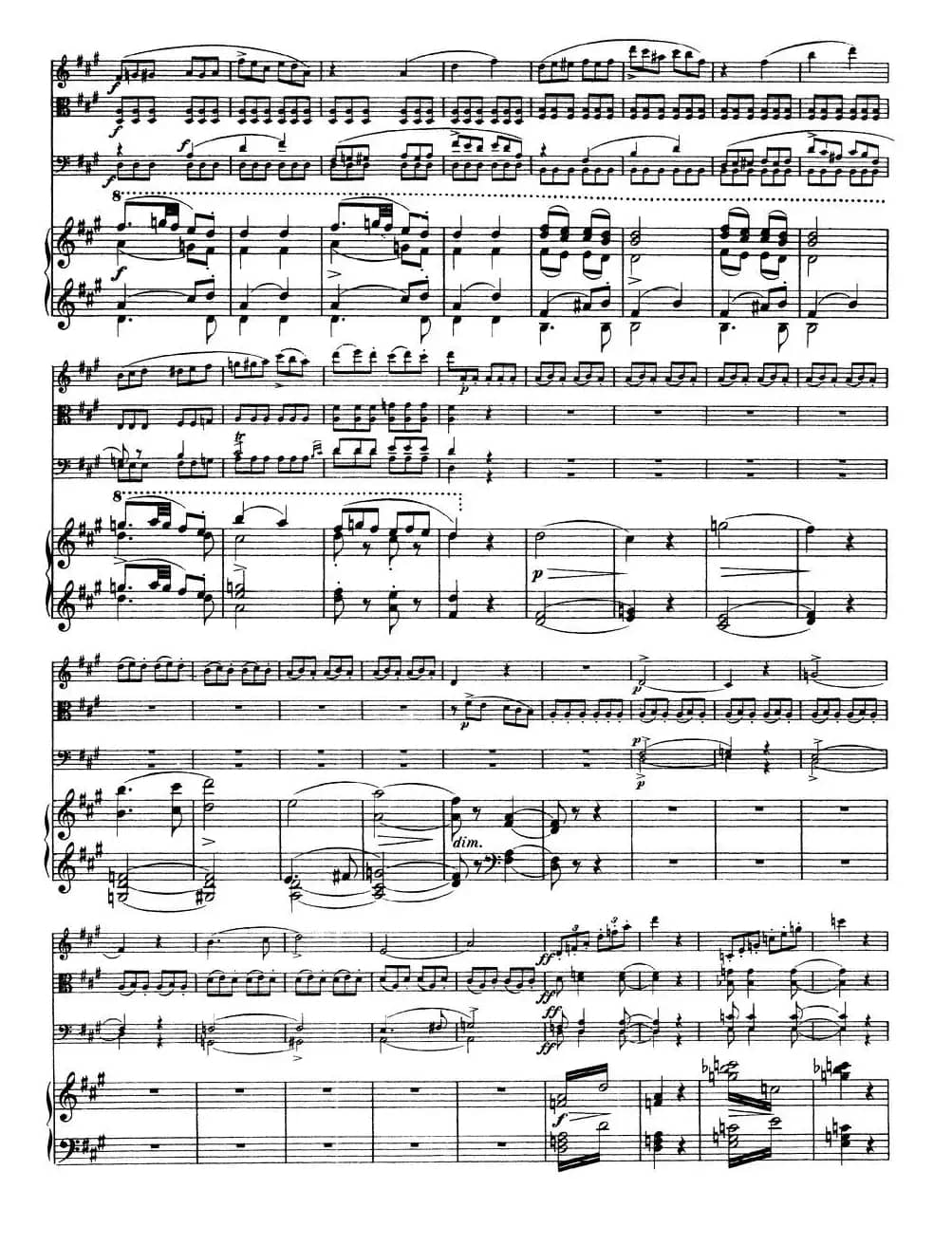 A大调鳟鱼五重奏（P41—50）（弦乐+钢琴）