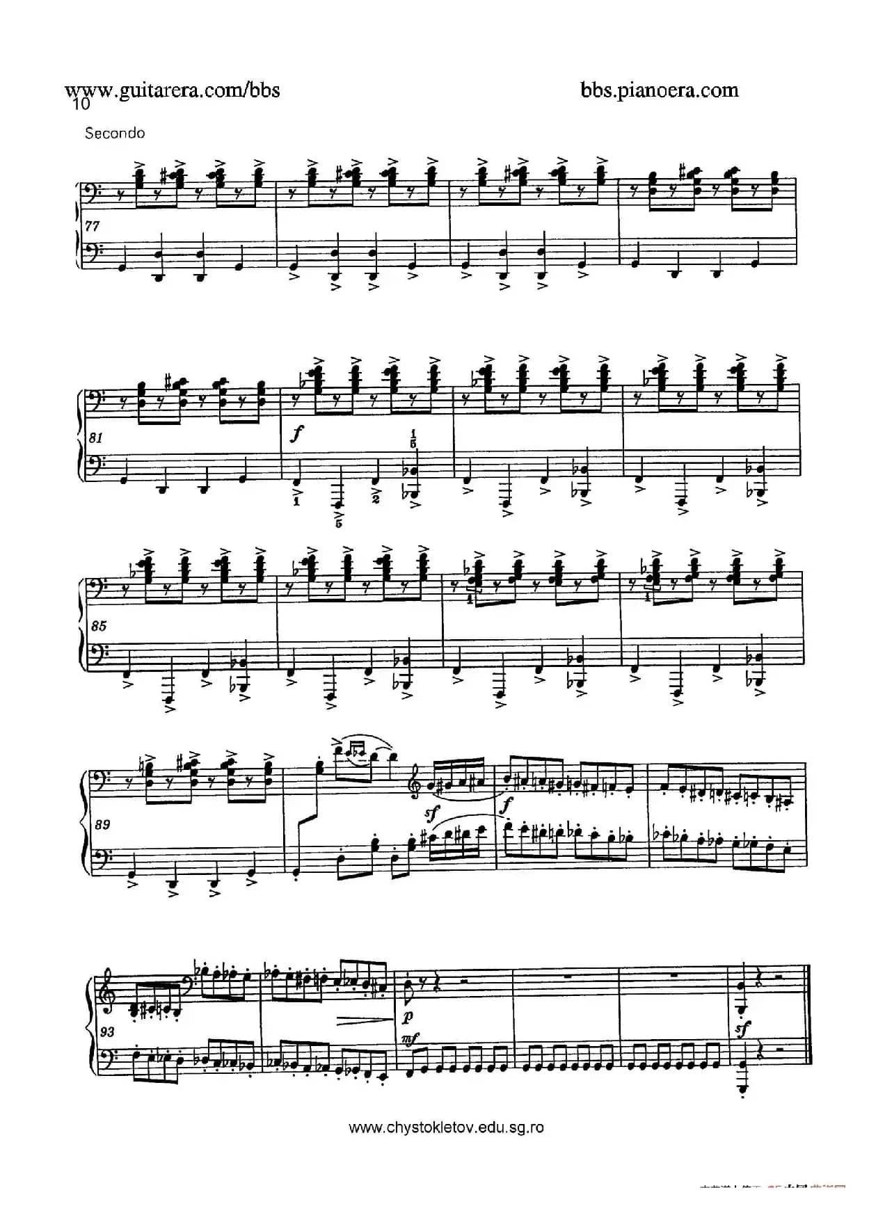 Sabre Dance（马刀舞曲）（四手联弹版）