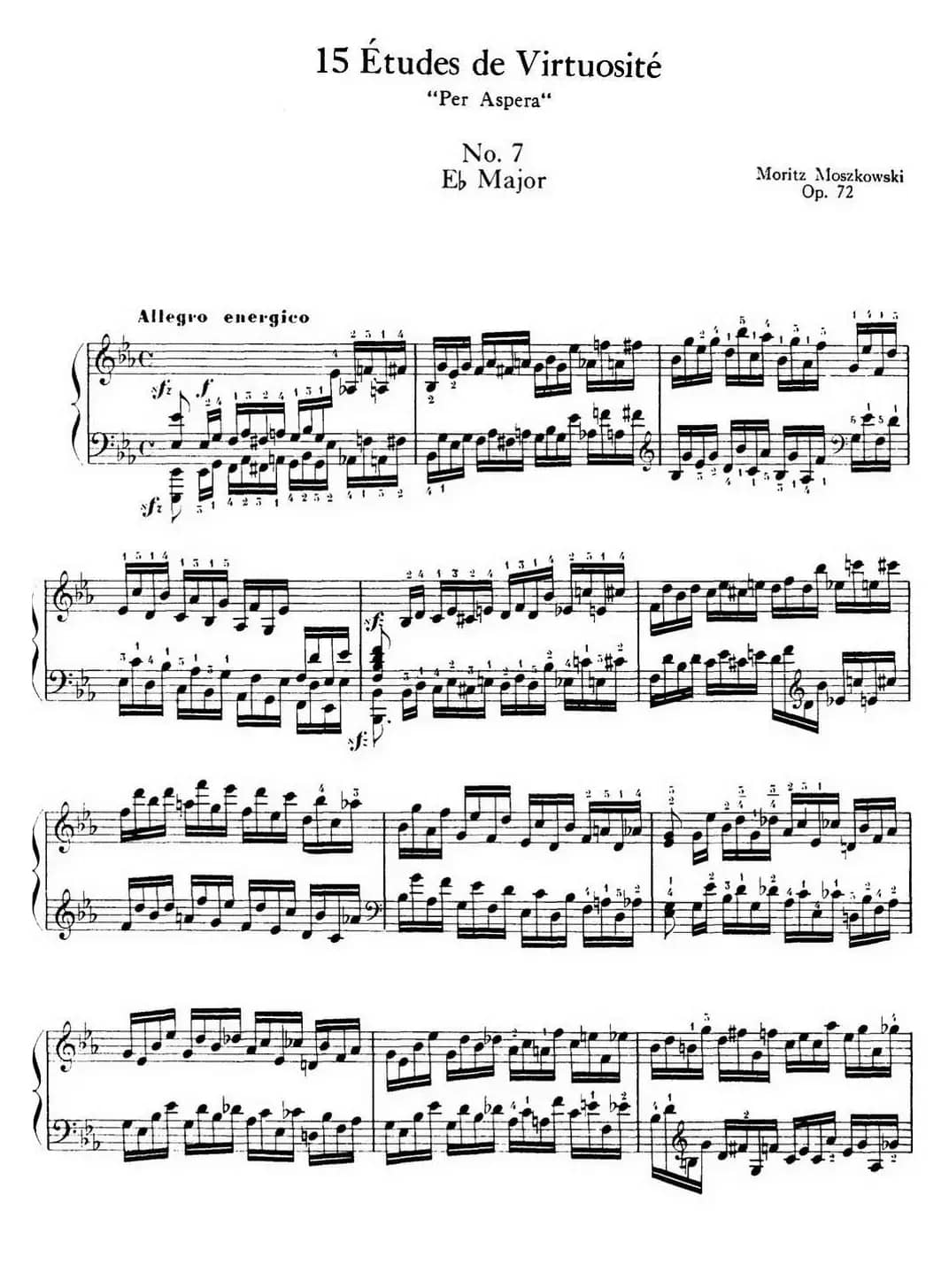 15 Etudes de Virtuosité Op.72 No.7（十五首钢琴练习曲之七）