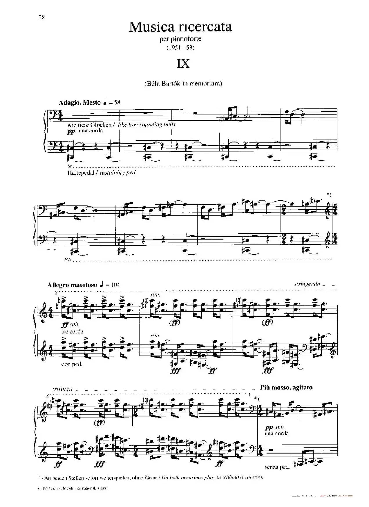 Musica Ricercata（音乐习作·9）