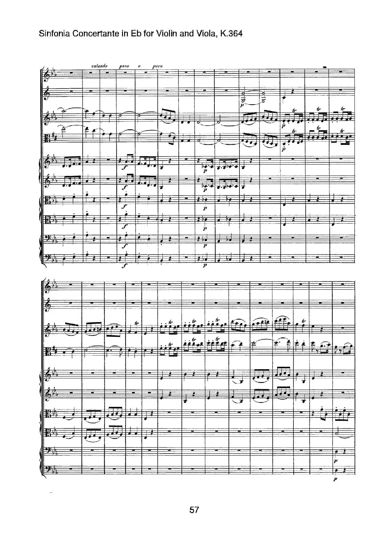 降E大调交响协奏曲（《Sinfonia Concertante in Eb》for Violin and Viola K.364）