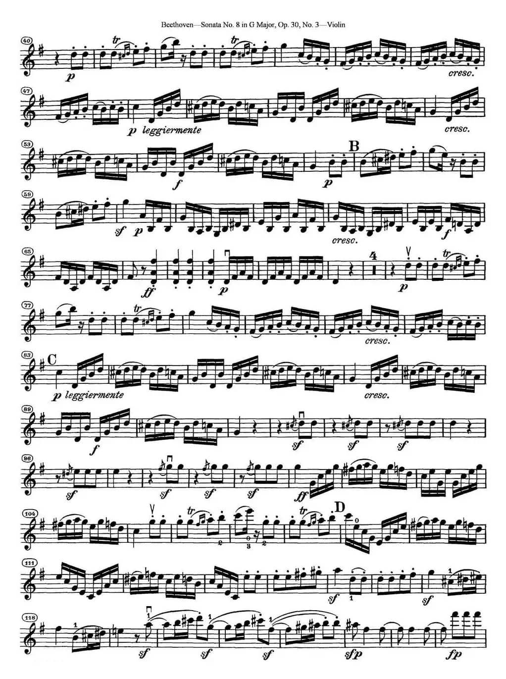 Violin Sonata No.8 in G Major Op.30 No.3