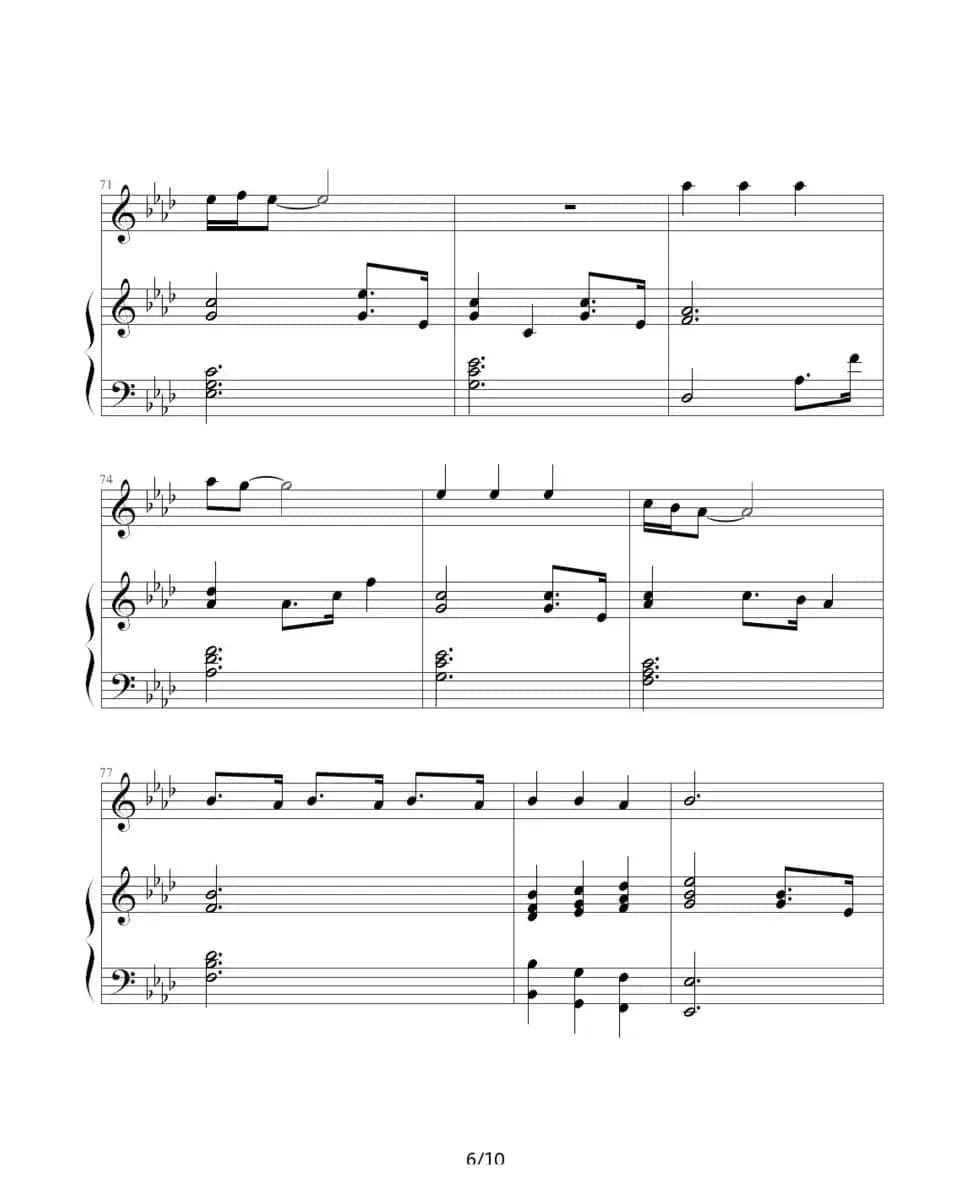 真心英雄（钢琴伴奏谱）