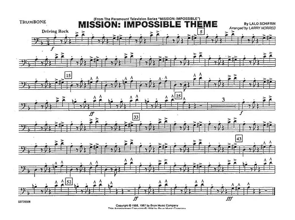 MISSION:IMPOSSIBLE THEME（分谱：长号）