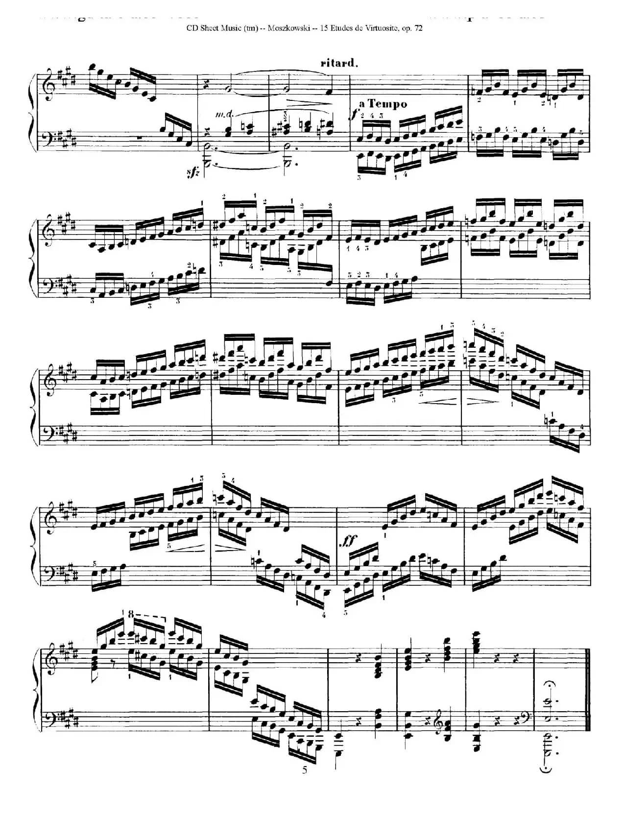 15 Etudes de Vortuosite Op.72(15首辉煌练习曲·1)