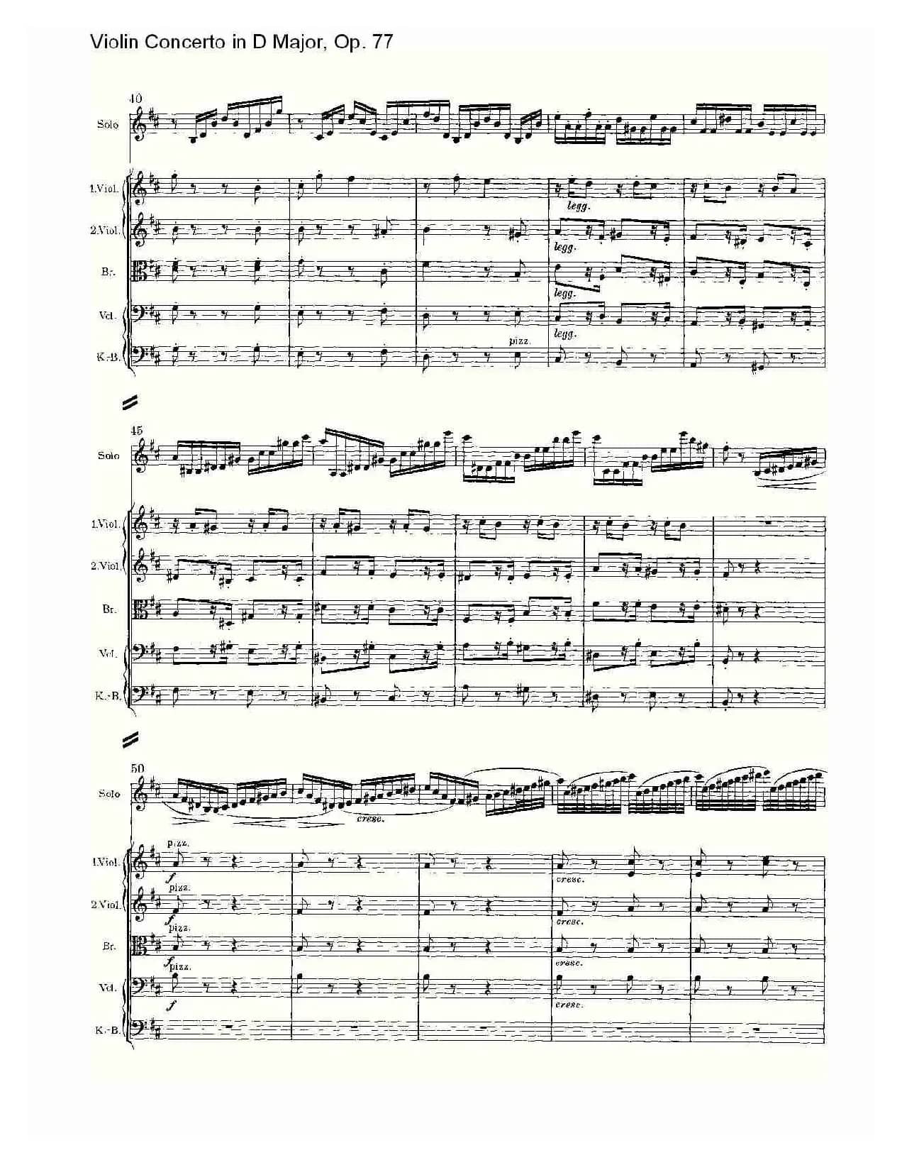 D大调小提琴协奏曲, Op.77第三乐章