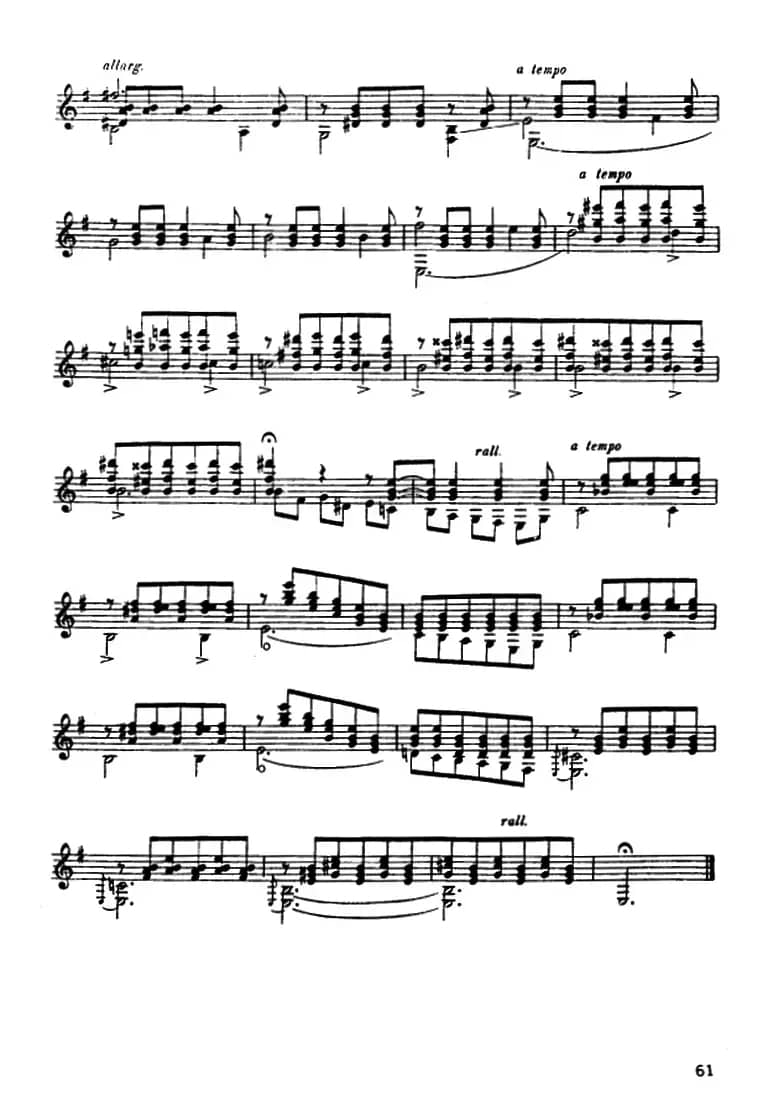 魏拉罗伯斯前奏曲五首·1（古典吉他）