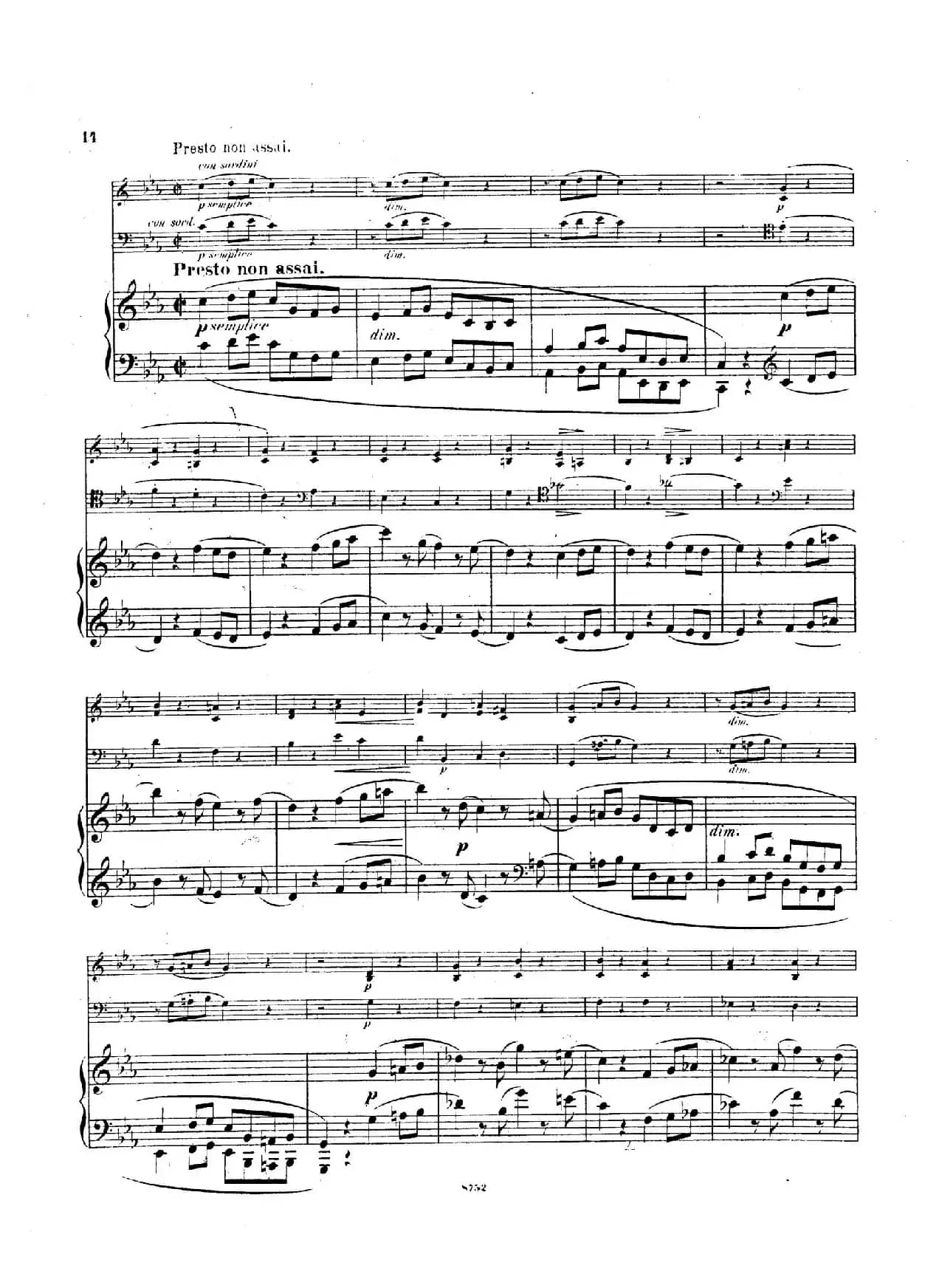 Piano Trio No.3 in c Minor Op.101（c小调第三钢琴三重奏）