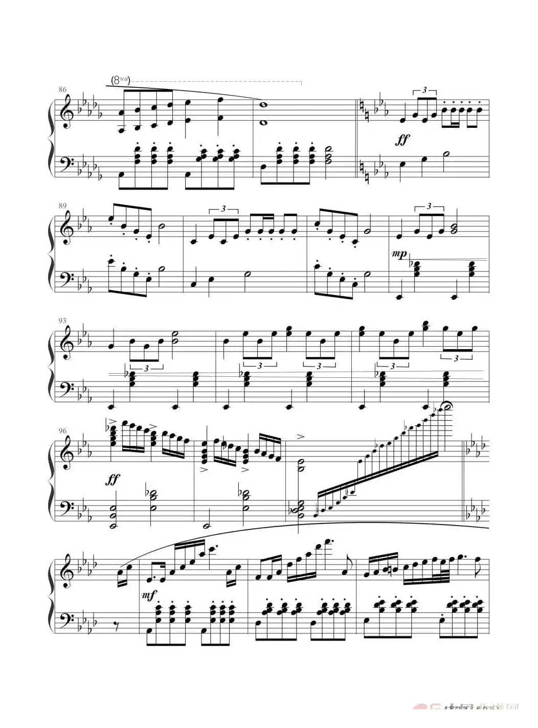 小马车夫（钢琴五线谱）