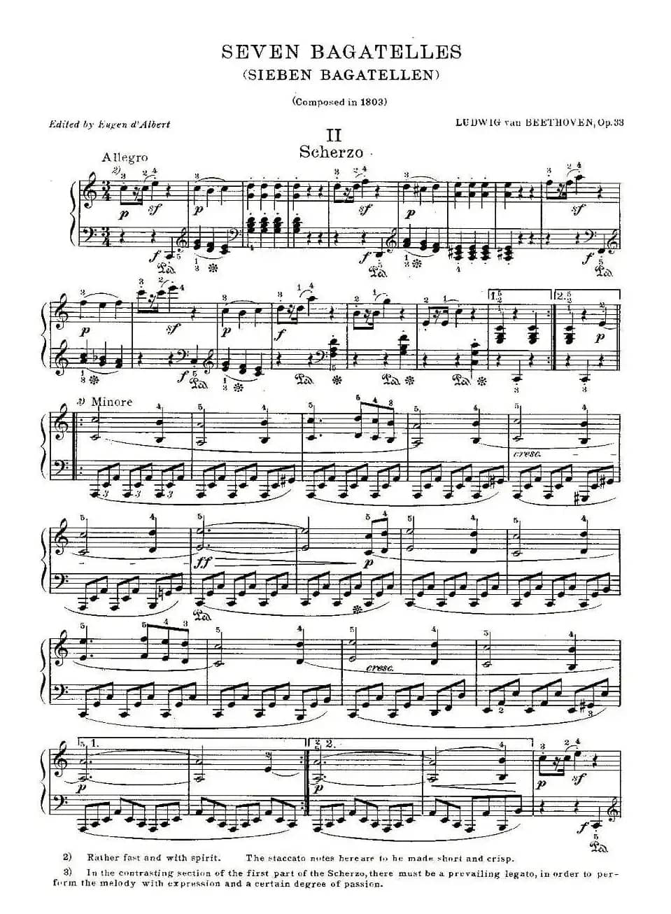 贝多芬钢琴小品（Bagatelles）（Op.33 之2）