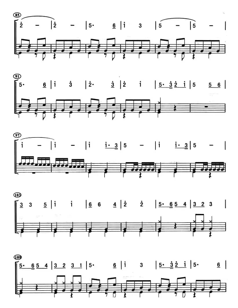 黄河的吼声（架子鼓、主旋律+鼓谱）