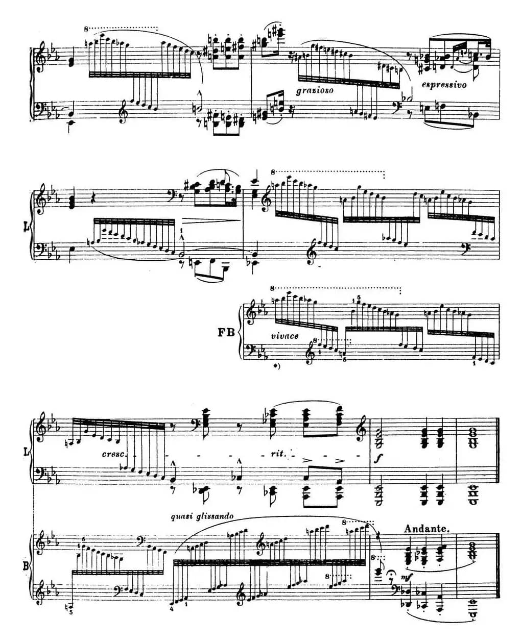 6首帕格尼尼大练习曲（Andantino capriccioso）