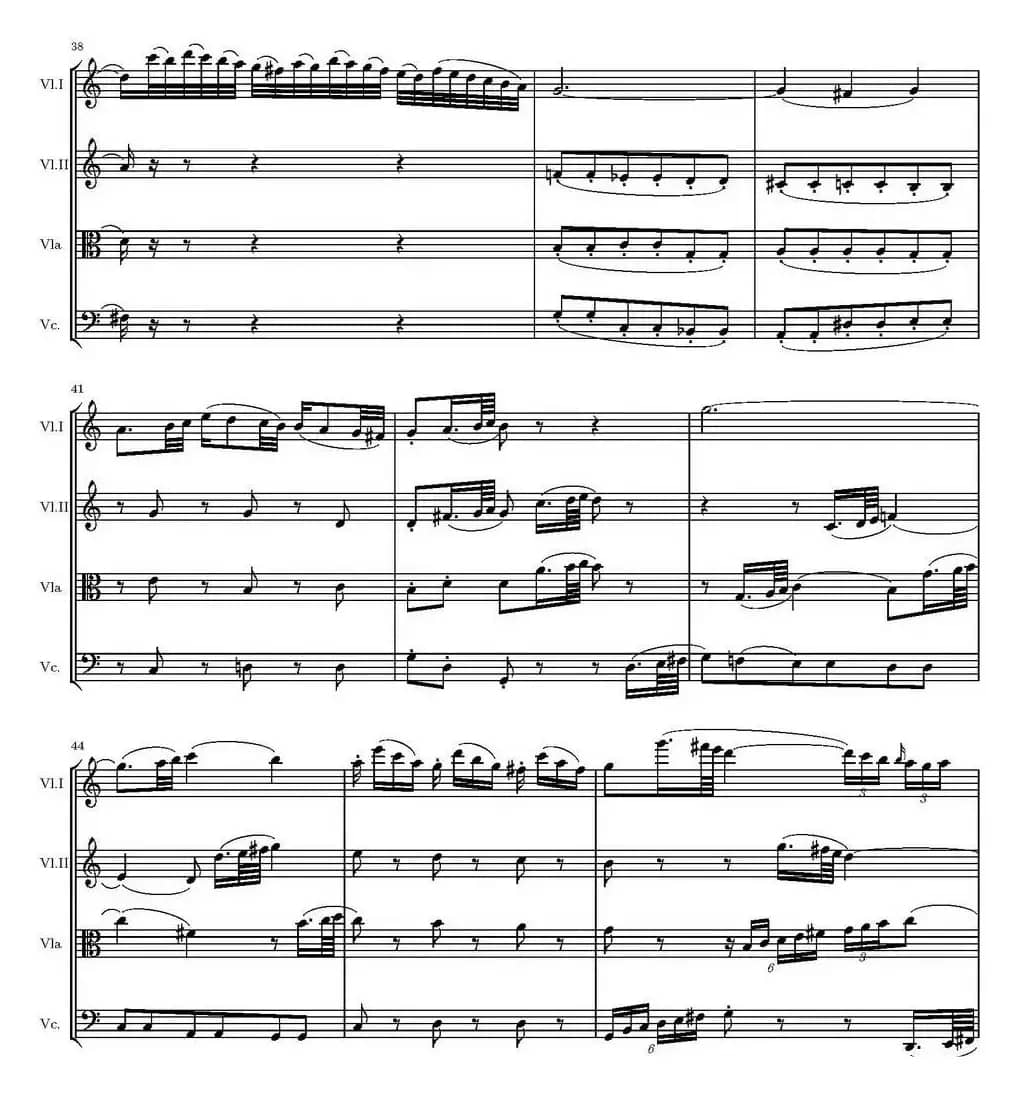 String Quartet KV.387（G大调弦乐四重奏）