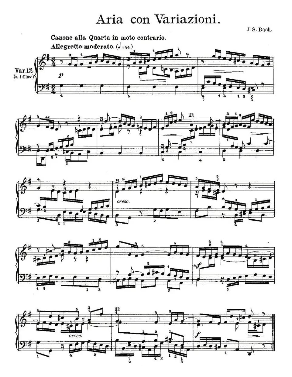 Aria con Variazioni 之12